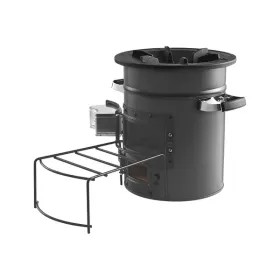 Portable Wood Burning Stove for Outdoor Camping Hiking Traveling (Color: Gray, Type: Camping Supplies)