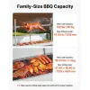 Rotisserie Grill, 38W BBQ Outdoor Pig & Lamb Spit Roaster, Charcoal Spit Roaster with 132 LBS Capacity, Wheels & 4-Level Height