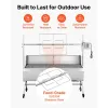 Rotisserie Grill, 38W BBQ Outdoor Pig & Lamb Spit Roaster, Charcoal Spit Roaster with 132 LBS Capacity, Wheels & 4-Level Height