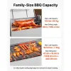 Rotisserie Grill, 38W BBQ Outdoor Pig & Lamb Spit Roaster, Charcoal Spit Roaster with 132 LBS Capacity, Wheels & 4-Level Height