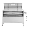 Rotisserie Grill, 38W BBQ Outdoor Pig & Lamb Spit Roaster, Charcoal Spit Roaster with 132 LBS Capacity, Wheels & 4-Level Height