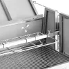 Rotisserie Grill, 38W BBQ Outdoor Pig & Lamb Spit Roaster, Charcoal Spit Roaster with 132 LBS Capacity, Wheels & 4-Level Height