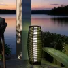 Solar Floor Lamp, Outdoor Garden Lantern Pathway Light & Decorative Driveway Lighting with Auto On/Off LED Lights