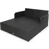 Spacious Outdoor Rattan Daybed with Upholstered Cushions and Pillows
